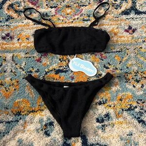 Kut Swim Size small black 2 piece swim suit NWT